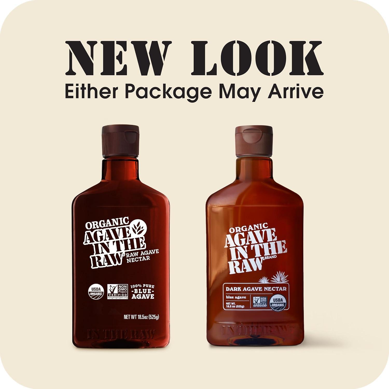 image:imageAgave In The Raw Organic Agave Nectar Sweetener Blue Agave Syrup No Erythritol Sugar Substitute for Coffee Baking Hot amp Cold Drinks Natural Low Carb Vegan GlutenFree 185oz Bottle 8 Pack