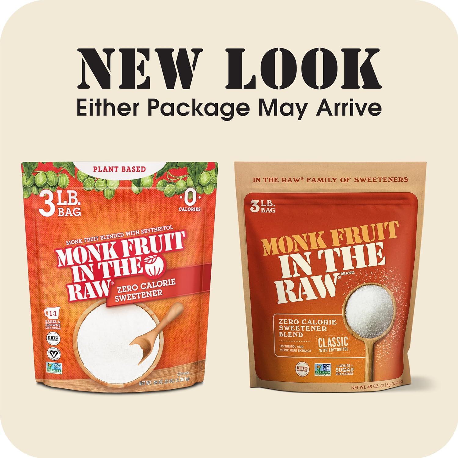 image:imageMONK FRUIT IN THE RAW 48 oz Bakers Bag Pack of 1 Natural Monk Fruit Sweetener wErythritol SugarFreeRegular Monk Fruit Bag