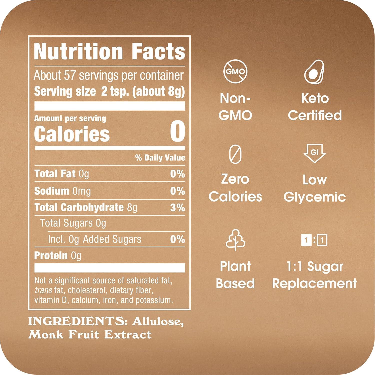 image:imageMONK FRUIT IN THE RAW 48 oz Bakers Bag Pack of 1 Natural Monk Fruit Sweetener wErythritol SugarFreeRegular Monk Fruit Bag with Allulose