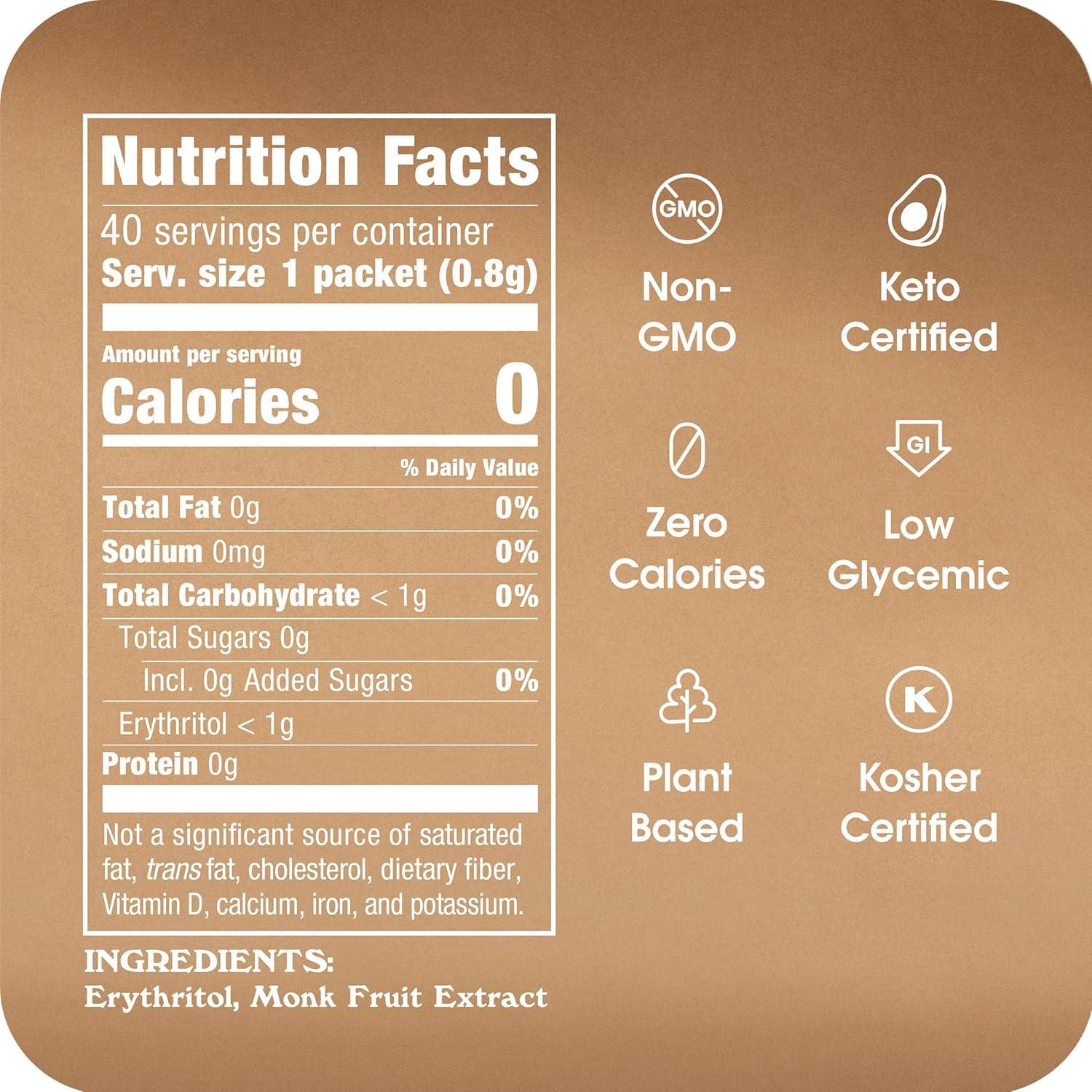 image:imageMONK FRUIT IN THE RAW 48 oz Bakers Bag Pack of 1 Natural Monk Fruit Sweetener wErythritol SugarFreeRegular Monk Fruit Packets