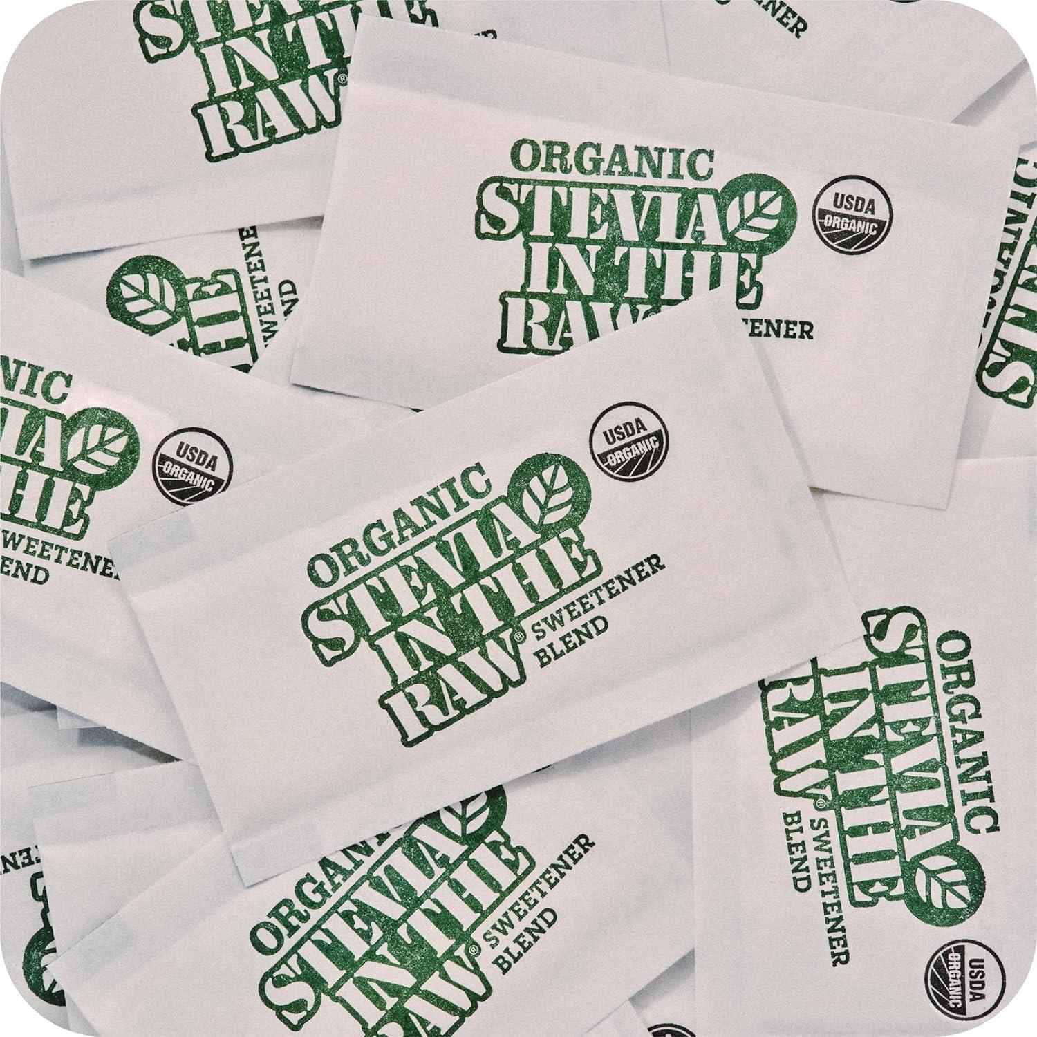 image:imageOrganic Stevia In The Raw Plant Based Zero Calorie Natural Sweetener No Erythritol Sugar Substitute Sweetener for Coffee Hot amp Cold Drinks NonGMO Vegan GlutenFree 40 Count Packets 6 Pack300 Count Pack of 1