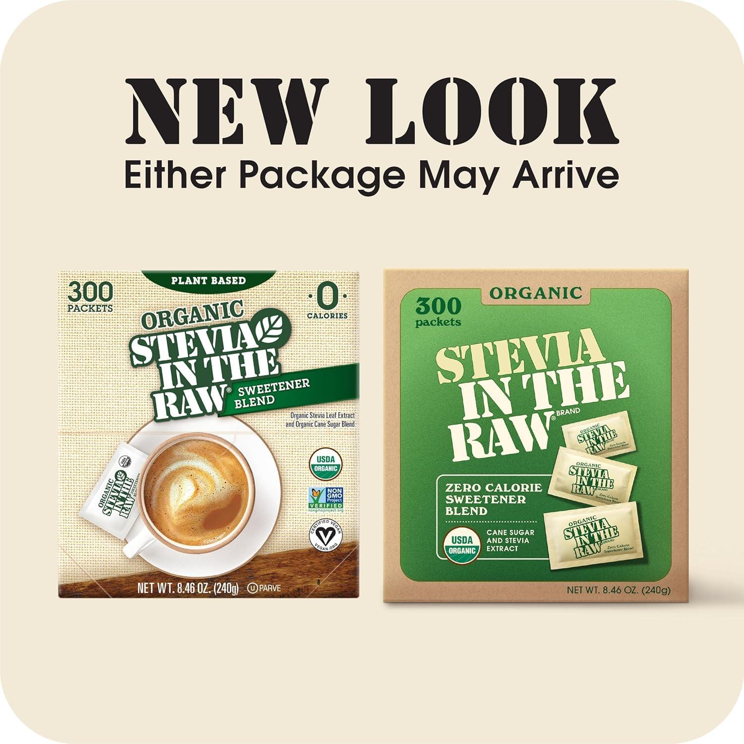 image:imageOrganic Stevia In The Raw Plant Based Zero Calorie Natural Sweetener No Erythritol Sugar Substitute Sweetener for Coffee Hot amp Cold Drinks NonGMO Vegan GlutenFree 40 Count Packets 6 Pack300 Count Pack of 1