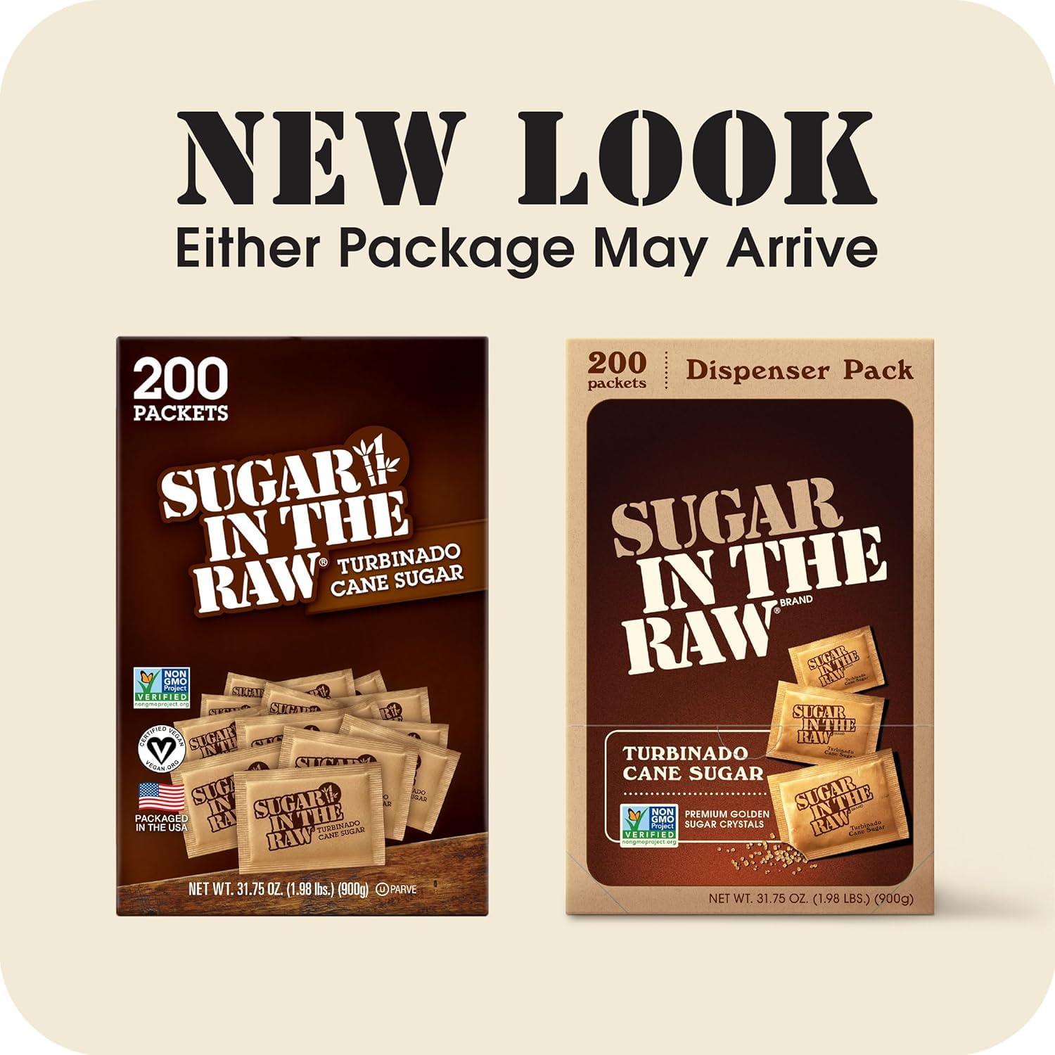 image:imageSugar In The Raw Granulated Turbinado Cane Sugar On The Go Packets No Erythritol Pure Natural Sweetener Hot amp Cold Drinks Coffee Baking Vegan GlutenFree NonGMO 200 Count Packets 2Pack3175 Ounce Pack of 1