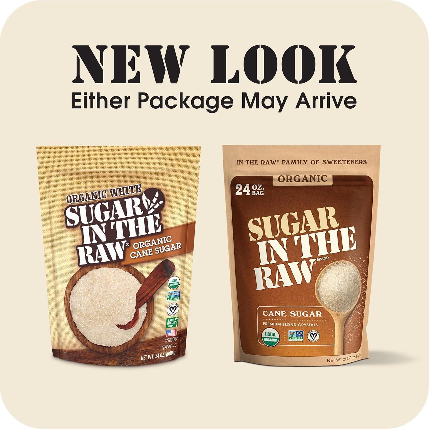 image:imageSugar In The Raw Organic White Granulated Sugar 24 oz Bag Fair Trade amp USDA Organic Certified Granulated Cane Sugar NonGMO Project Verified Kosher Vegan and Gluten Free24 Ounce Pack of 8
