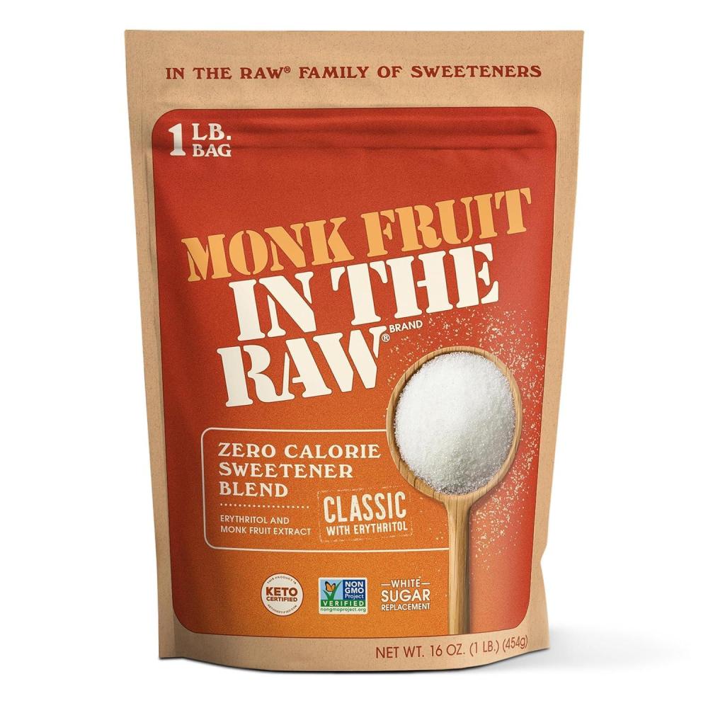 image:imageMONK FRUIT IN THE RAW 48 oz Bakers Bag Pack of 1 Natural Monk Fruit Sweetener wErythritol SugarFreeRegular Monk Fruit Bag