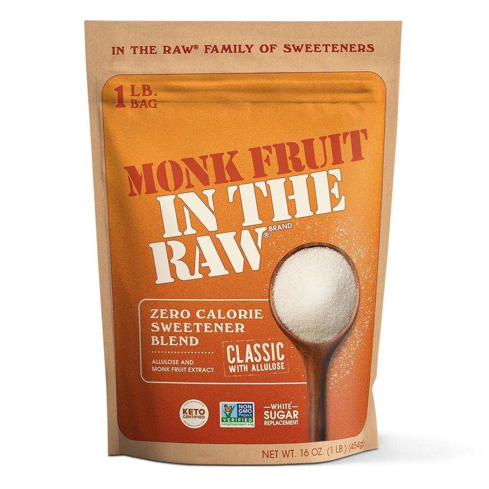 image:imageMONK FRUIT IN THE RAW 48 oz Bakers Bag Pack of 1 Natural Monk Fruit Sweetener wErythritol SugarFreeRegular Monk Fruit Bag with Allulose