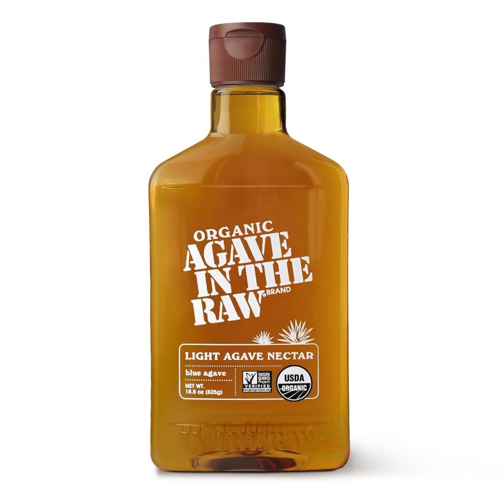 image:imageOrganic Agave In The Raw Agave Nectar 185 oz Made With Blue Agave From Mexico USDA Organic NonGMO Project Verified Kosher Vegan and Low Glycemic IndexLight Agave