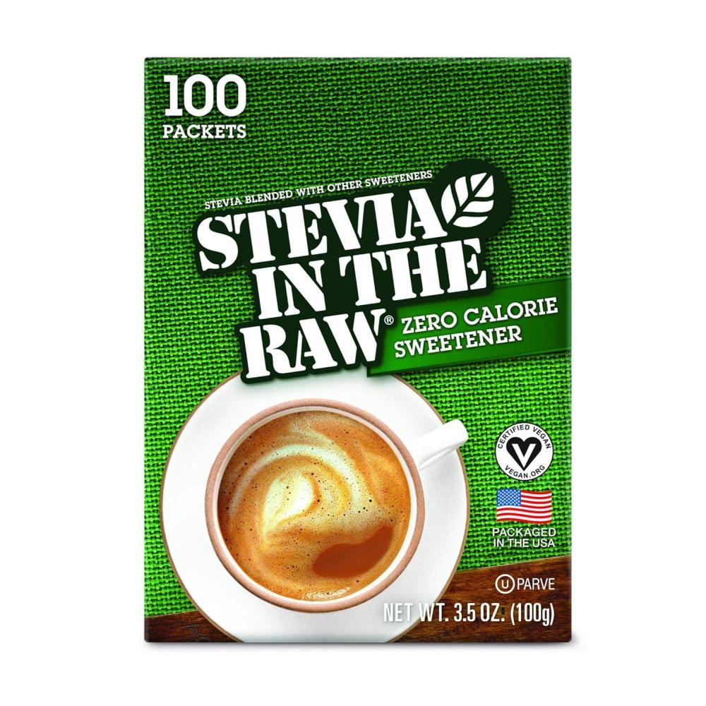 image:imageStevia In The Raw Plant Based Zero Calorie No Erythritol Sugar Substitute SugarFree Sweetener for Coffee Hot amp Cold Drinks Suitable For Diabetics Vegan GlutenFree 100Count Packets 1 Pack35 Ounce Pack of 1