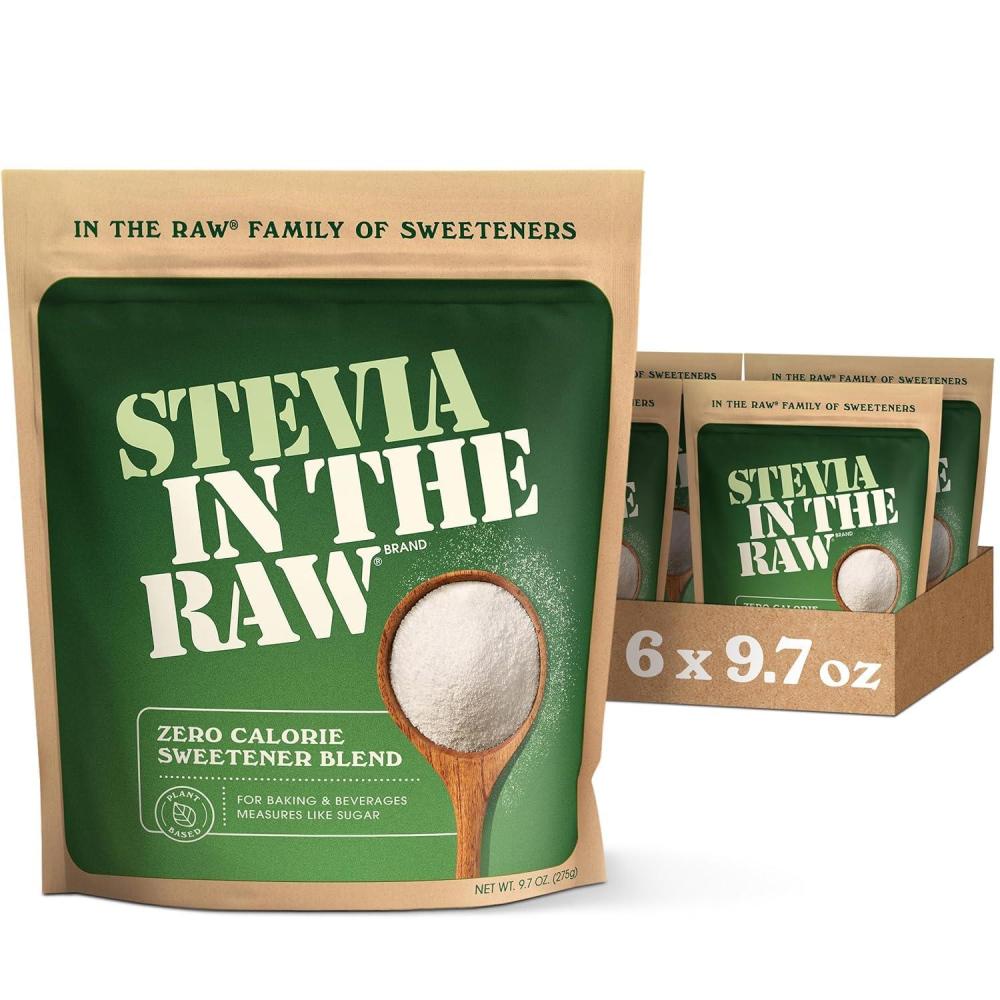 image:imageStevia In The Raw Stevia Sweetener Packets 50 Ct Zero Calorie Stevia Sugar Substitute Packets No Erythritol or Artificial Flavors Vegan Gluten Free Kosher Low Glycemic Index97 Ounce Pack of 6