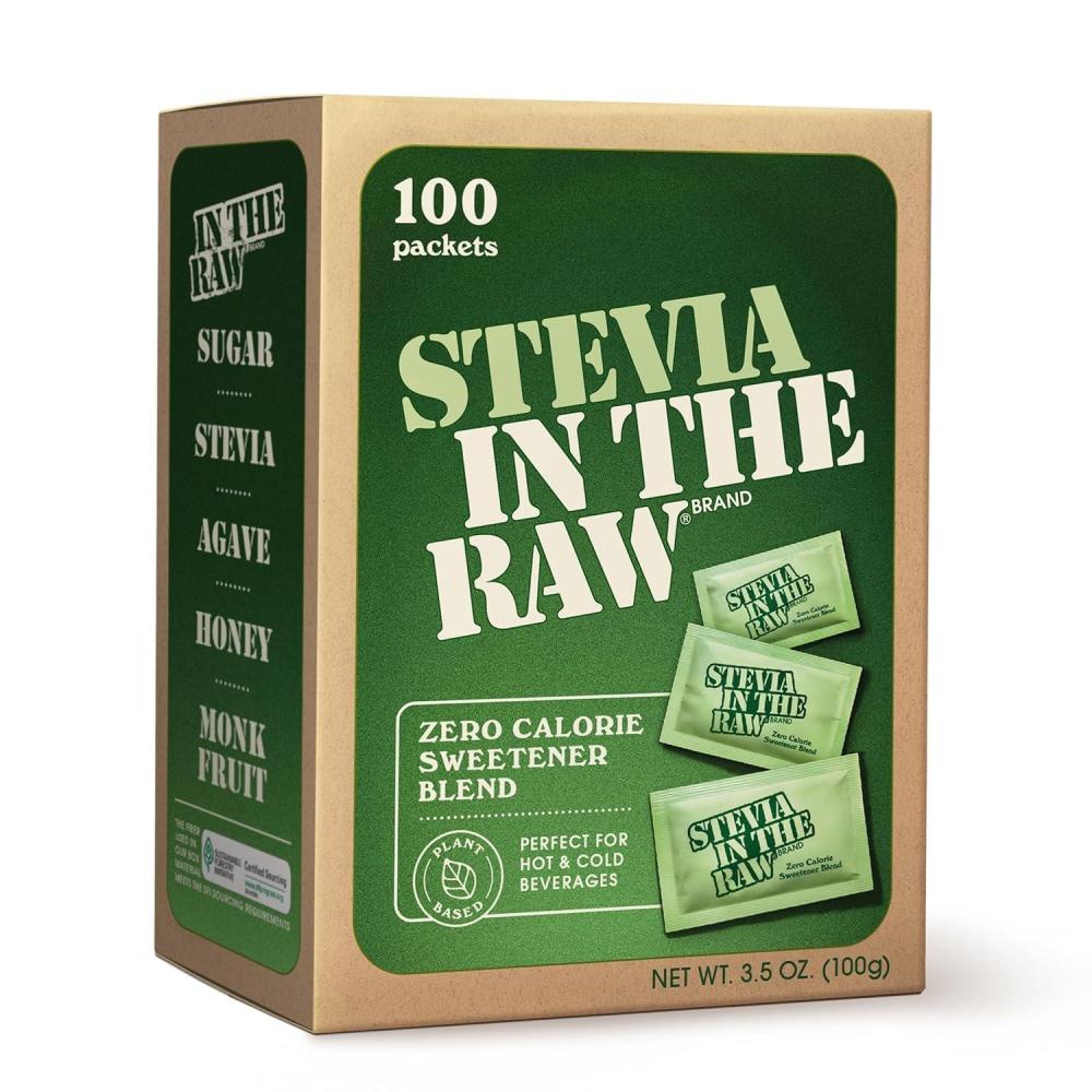 image:imageStevia In The Raw Stevia Sweetener Packets 50 Ct Zero Calorie Stevia Sugar Substitute Packets No Erythritol or Artificial Flavors Vegan Gluten Free Kosher Low Glycemic Index1 Count Pack of 1