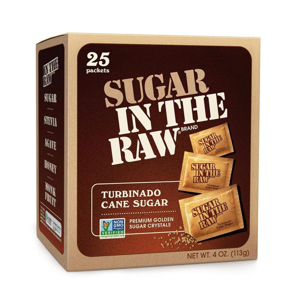 image:imageSugar In The Raw Granulated Turbinado Cane Sugar On The Go Packets No Erythritol Pure Natural Sweetener Hot amp Cold Drinks Coffee Baking Vegan GlutenFree NonGMO 200 Count Packets 2Pack1 Count Pack of 25