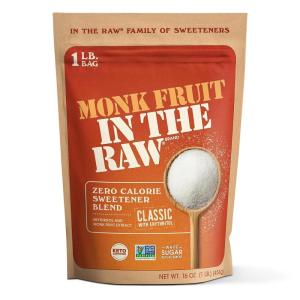 MONK FRUIT IN THE RAW, 48 oz Baker’s Bag, Pack of 1, Natural Monk Fruit Sweetener w/Erythritol, Sugar-Free(Regular Monk Fruit Bag)