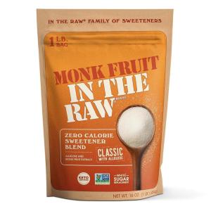 MONK FRUIT IN THE RAW, 48 oz Baker’s Bag, Pack of 1, Natural Monk Fruit Sweetener w/Erythritol, Sugar-Free(Regular Monk Fruit Bag with Allulose)