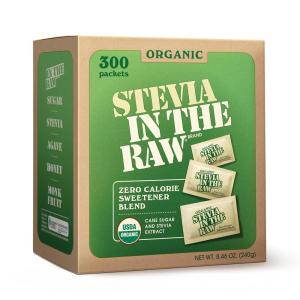 Organic Stevia In The Raw, Plant Based Zero Calorie Natural Sweetener, No Erythritol, Sugar Substitute, Sweetener for Coffee, Hot & Cold Drinks, Non-GMO, Vegan, Gluten-Free, 40 Count Packets (6 Pack)(300 Count (Pack of 1))