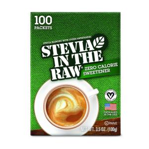 Stevia In The Raw, Plant Based Zero Calorie, No Erythritol, Sugar Substitute, Sugar-Free Sweetener for Coffee, Hot & Cold Drinks, Suitable For Diabetics, Vegan, Gluten-Free, 100Count Packets (1 Pack)(3.5 Ounce (Pack of 1))