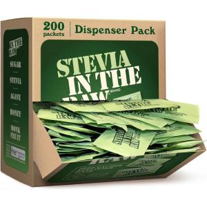 Stevia In The Raw Stevia Sweetener Packets, 200 Ct Box, 2 Pack, Zero Calorie Stevia Sugar Substitute Packets, No Erythritol or Artificial Flavors, Vegan, Gluten Free, Kosher, Low Glycemic Index