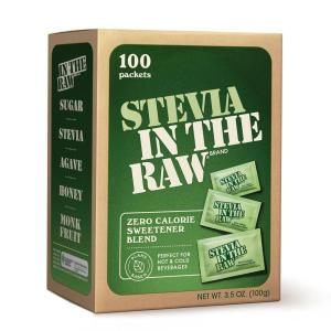 Stevia In The Raw Stevia Sweetener Packets, 50 Ct, Zero Calorie Stevia Sugar Substitute Packets, No Erythritol or Artificial Flavors, Vegan, Gluten Free, Kosher, Low Glycemic Index(1 Count (Pack of 1))